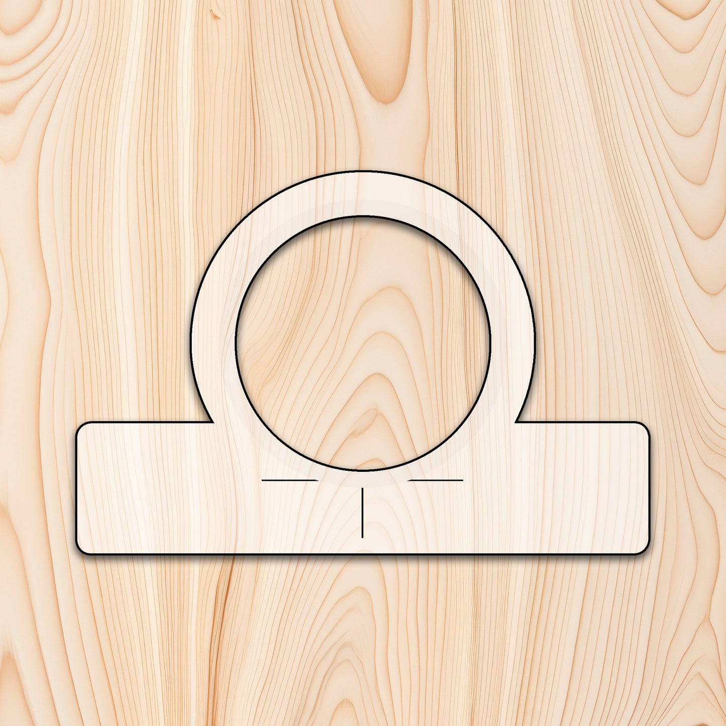 Round Handle Cutting Board or Charcuterie Board Handle Acrylic Router Template