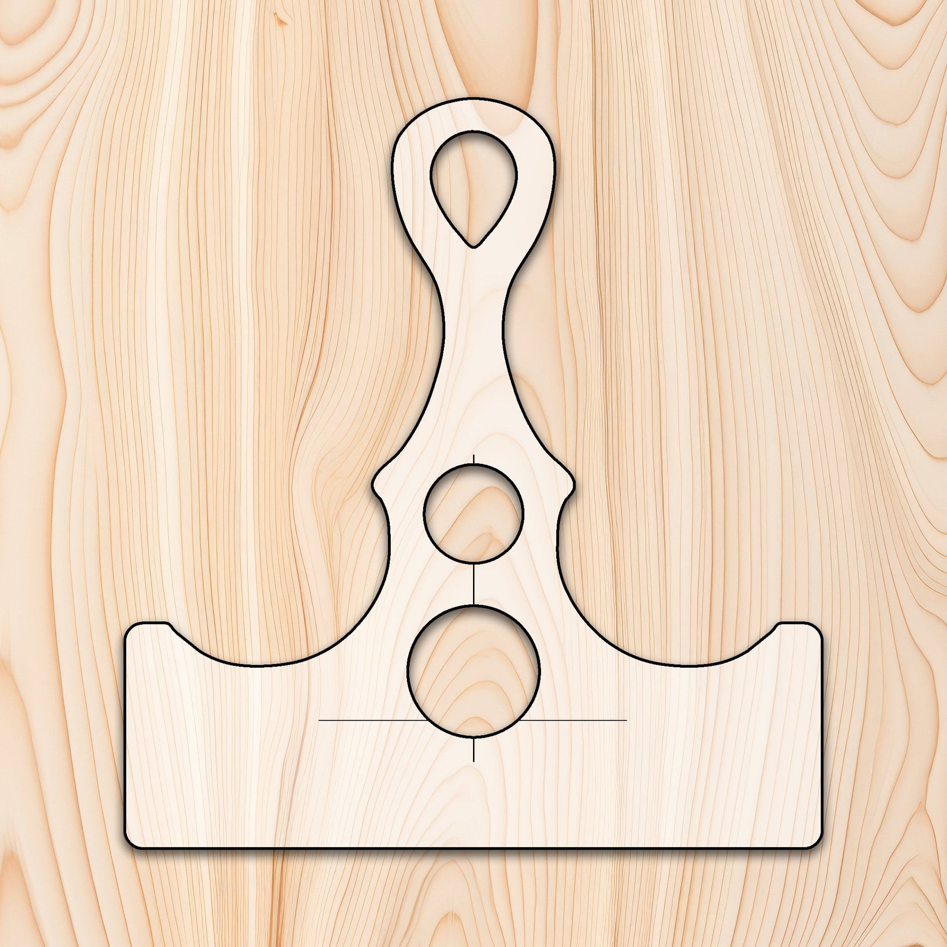 Axe Style Cutting Board or Charcuterie Board Handle Acrylic Router Template - Norfolk Wood Shop