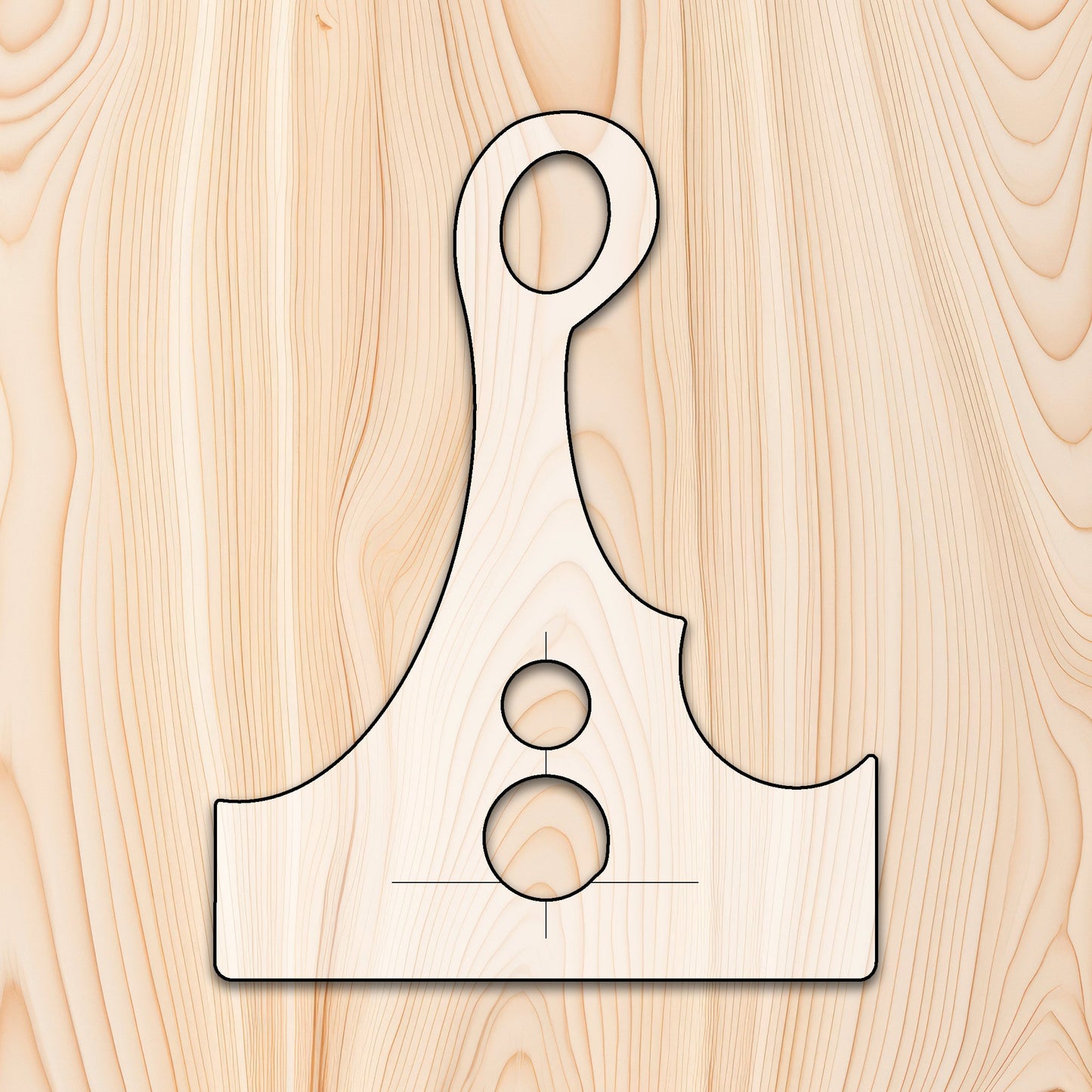 Cleaver Style Cutting Board or Charcuterie Board Handle Acrylic Router Template - Norfolk Wood Shop