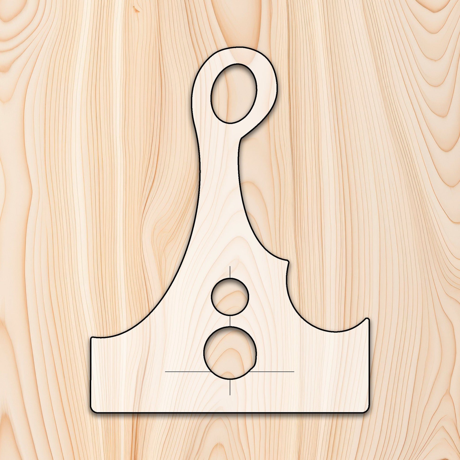 Cleaver Style Cutting Board or Charcuterie Board Handle Acrylic Router Template - Norfolk Wood Shop