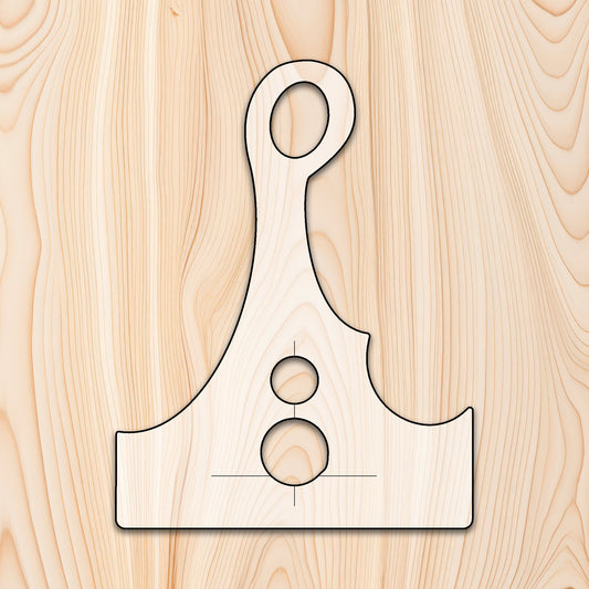 Cleaver Style Cutting Board or Charcuterie Board Handle Acrylic Router Template - Norfolk Wood Shop