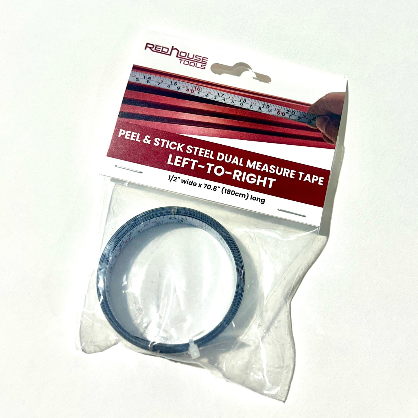 Self Adhesive Measuring Tape | 70.8" (180cm) Length Dual Measurement Rule - Norfolk Wood Shop