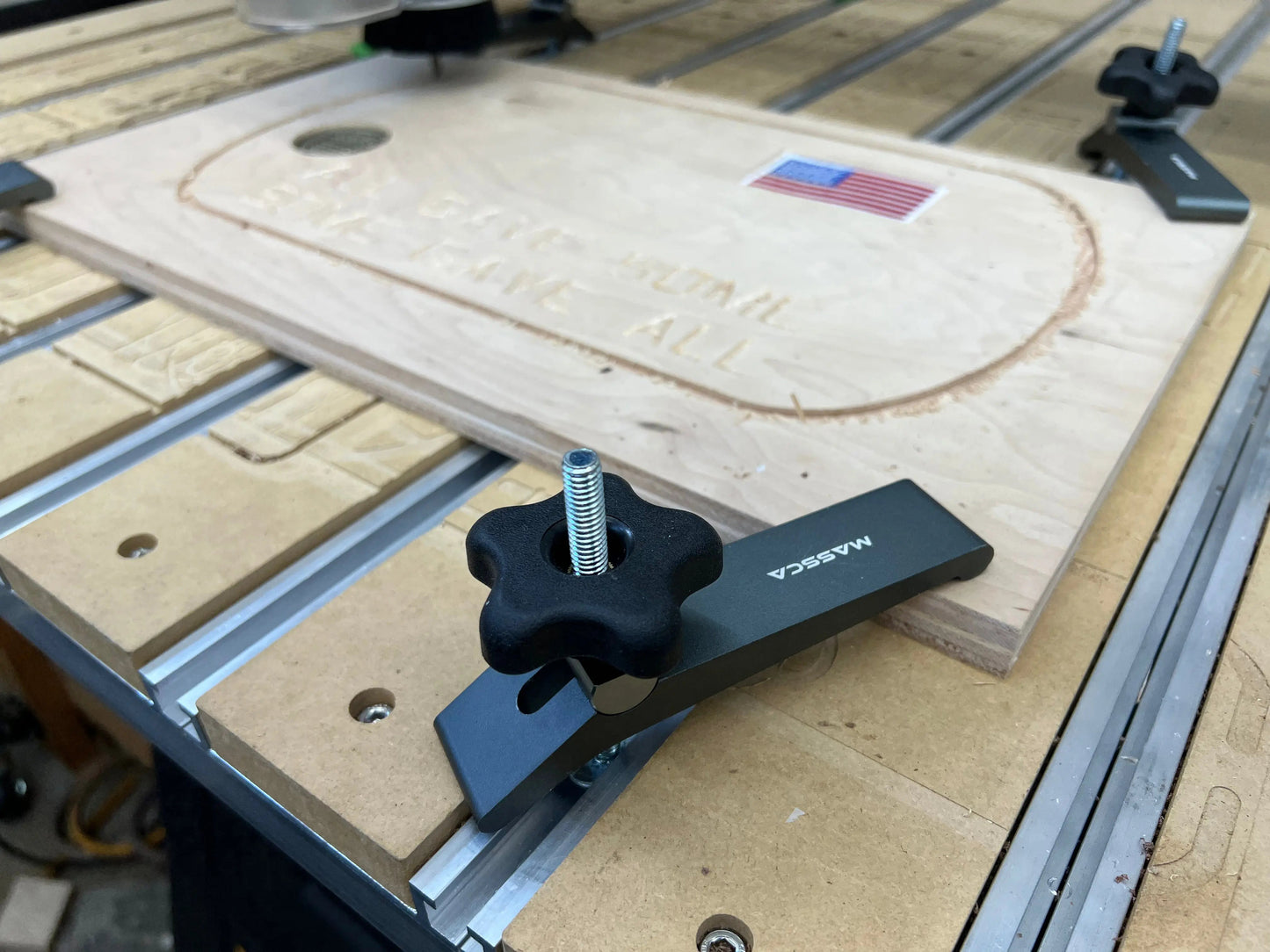 Massca Hold Down Clamp T-Track For Routers CNCs Drill Presses Pack of 2