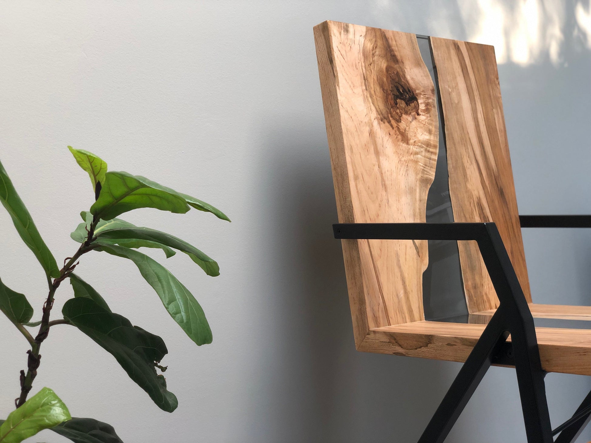 wood chair made with casting epoxy