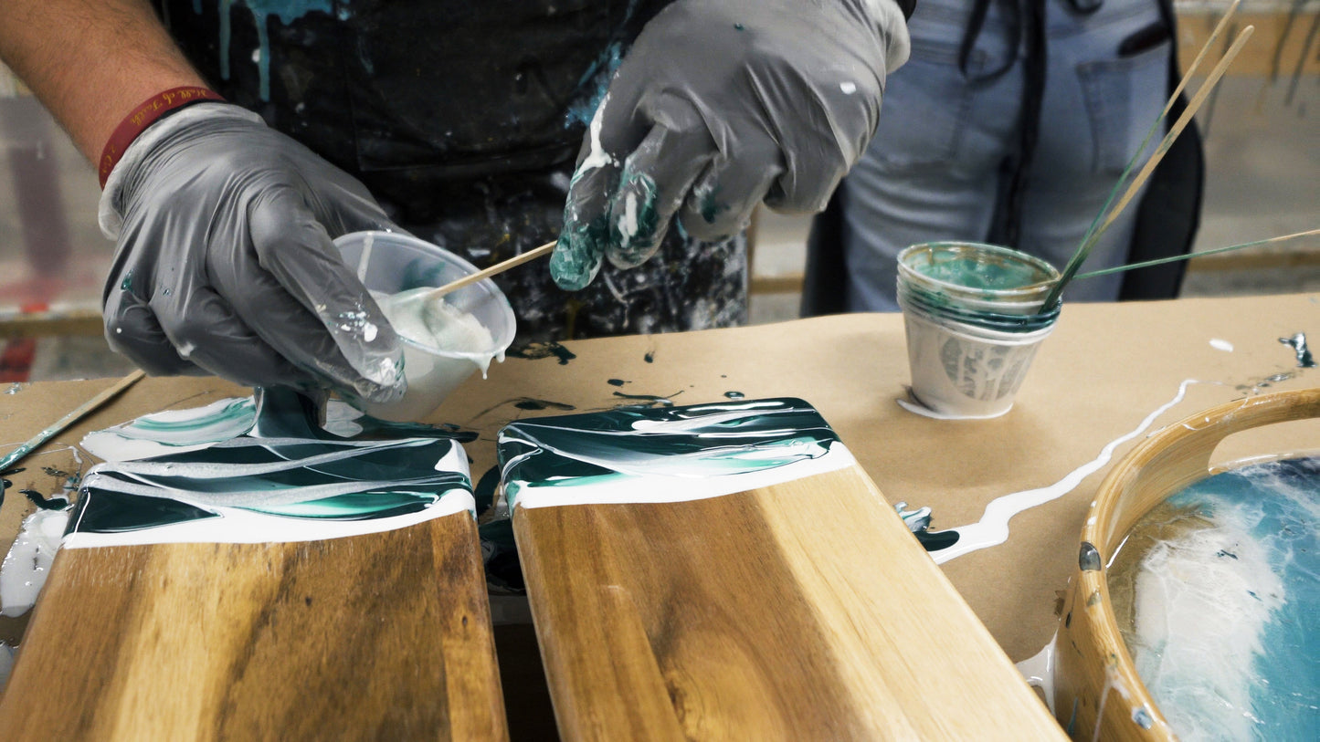 DIY epoxy charcuterie boards