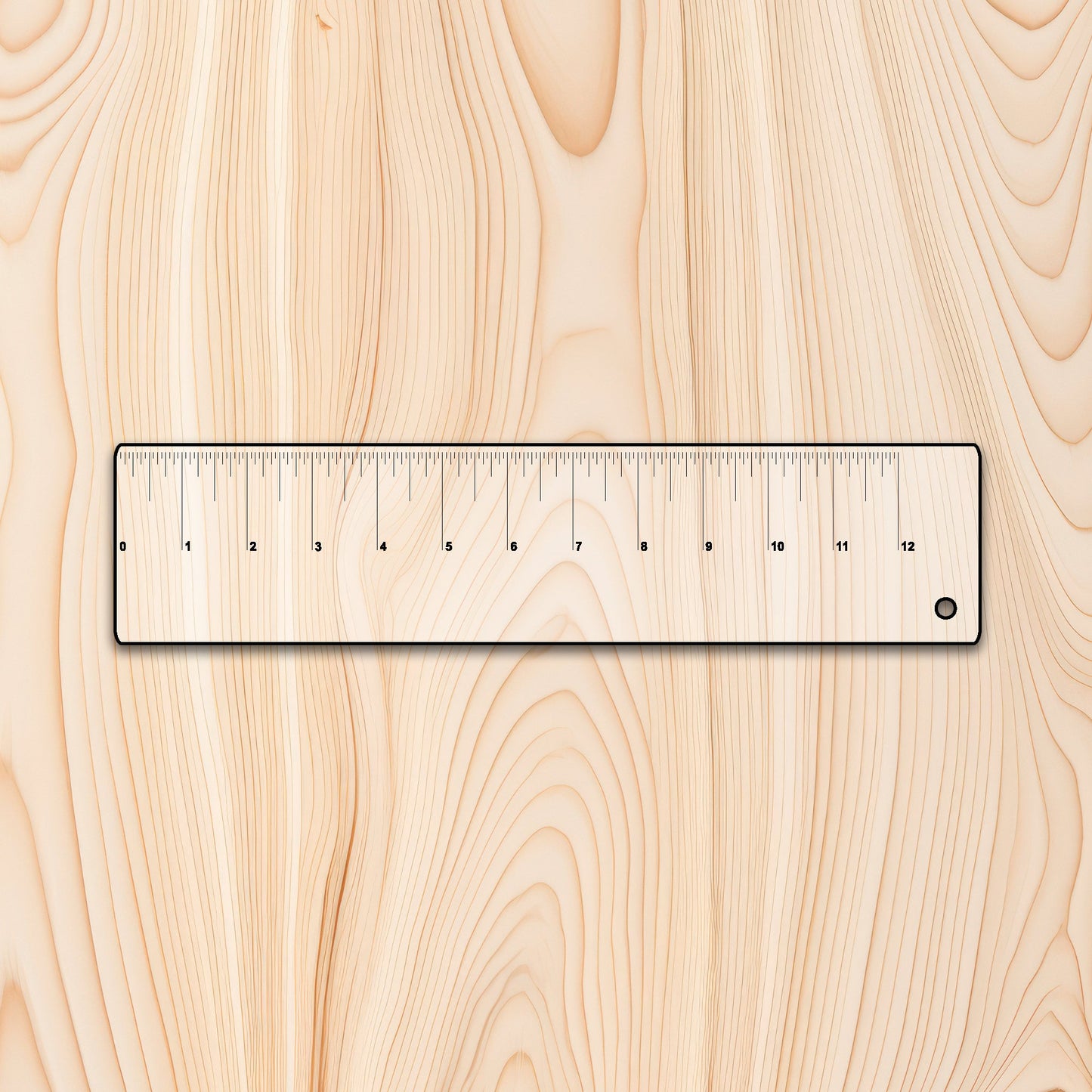 12" Clear Acrylic Measuring Ruler