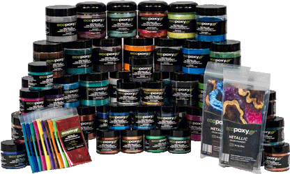packs of ecopoxy metallic color pigments
