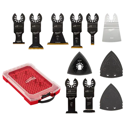 Milwaukee 49-10-9114 MILWAUKEE® Universal Fit OPEN-LOK™ 15PC Oscillating Multi-Tool Blade Kit w/ Modular Case