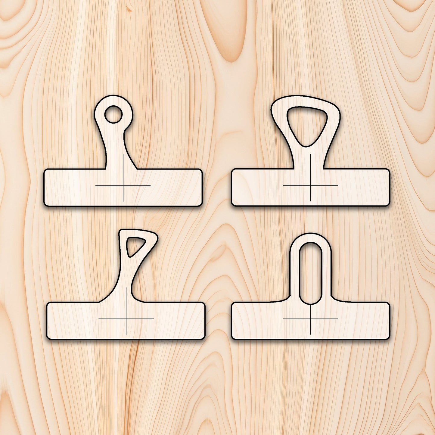 Organic Cutting/ Charcuterie Board Handle Acrylic Router Template Kit (4 Templates)