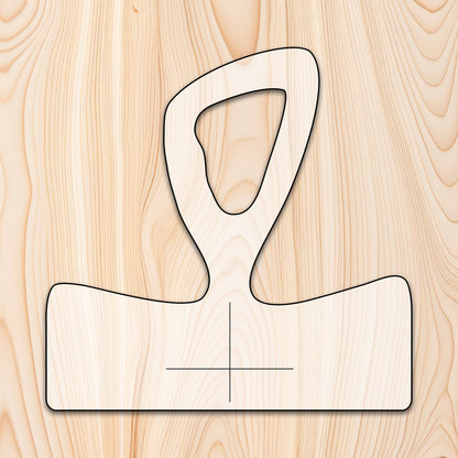 Pointed Loop Cutting Board or Charcuterie Board Handle Acrylic Router Template