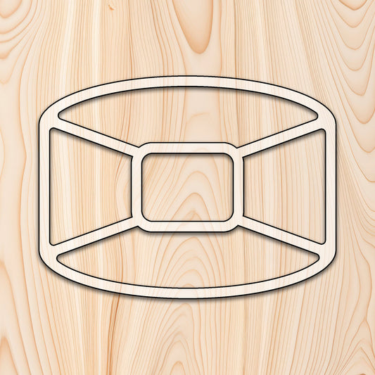 Rounded Rectangle 5 Recessed Pocket Tray Acrylic Router Template