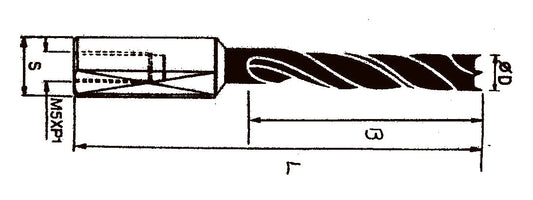 S/C Brad Point Bit, With Steel Shank. 6Mm