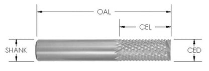 Sc Fiberglass Bit 1/4 Cd X 3/4 Cl X 2-1/2 Oal