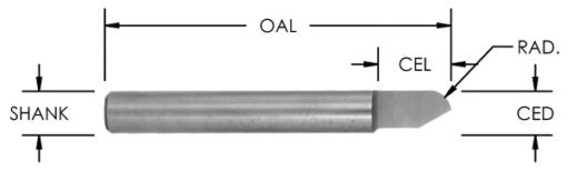 Sc 1/16 Rad Round Bottom Vein 1 Fl