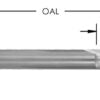 S/C Ball Nose Upcut X1/2 Cd X1 1/4 Cl X1/2 Sh X 3"