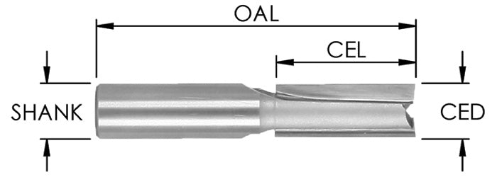 C/T Str 2 Fl X 2" Cd X 1-1/4 Cl X 1/2 Sh X 3" Oal