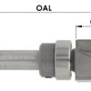B & T Bit, 2 Flute. 1/4" Radius X 1-1/4" L-Dia X 1/2" Shank