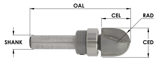 C/T Core Box 5/16 Rx5/8 Cdx1/4 Sh X 3/8 Cl X 2 Oal