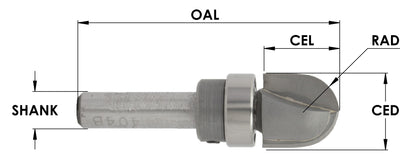 C/T Rnose Temp Bit 5/16 Rad X 5/8 Cd X 3/8 Cl X 1/4 Sk