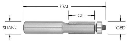 C/T Flush Trim 1/2 Cd X 1-1/2" Cl X 1/4" Shk