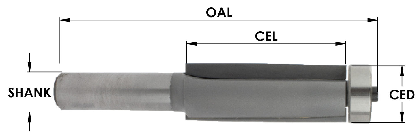 C/T 2 Fl Dshear F/T, 3/4" Dia X 5/8" Cl X 2-1/8 Oal