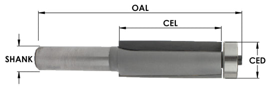 C/T 2 Fl Dshear F/T, 3/4" Dia X 5/8" Cl X 2-1/8 Oal