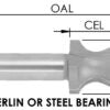 C/T Ss Inlay Bit X 7/8" Cd X 1/4" Cl W/Sbe145