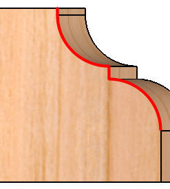 C/T Cove & Bead 1/4 Rad X 1 5/16 Cd X 5/8 Cl X 1/4" Shk X 2-1/8" Oal