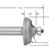 C/T Cove & Bead 1/4 Rad X 1 5/16 Cd X 5/8 Cl X 1/4" Shk X 2-1/8" Oal