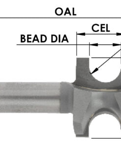 C/T Edge Beading 1/4 Rad X 1/2 Bead Dia