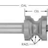 C/T Crown Mold Tb 2 3/8 Cd X 1 3/8 Cl