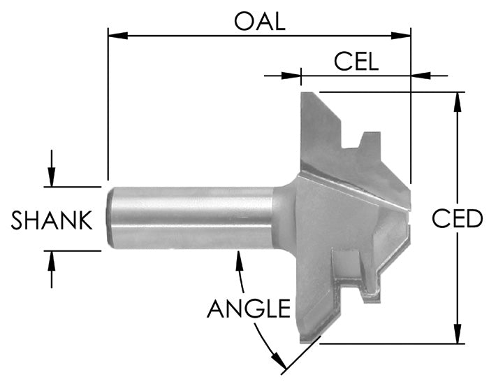 C/T Wedge T & G 2 Pc Set 1 1/2 Cd X 1 1/8