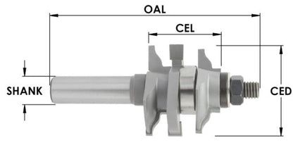 Ogee Double Stile And Rail Bit. 3/8" Doc