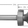 C/T Drawer Bit X 3/16 Rad X3/4 Cdx7/8 Clx1/2 Sh