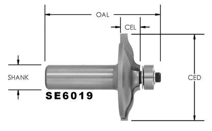 C/T Door Edge Prof 1 3/4 Cd X 3/8 Cl