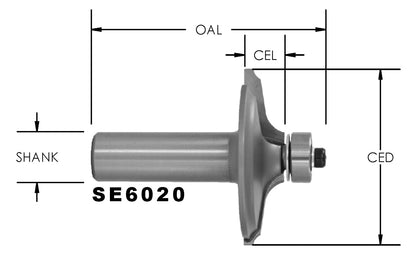 C/T Door Edge Prof 1 3/4 Cd X 3/8 Cl