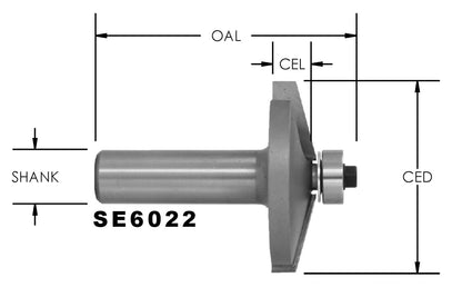 C/T Door Edge Prof 1 3/4 Cd X 3/8 Cl