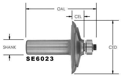 C/T Door Edge Prof 1 3/4 Cd X 3/8 Cl