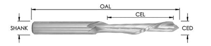 1/2"Dia X 2 1/2"Cl X 1/2"Shk X 5 1/2"Oal Not Tin
