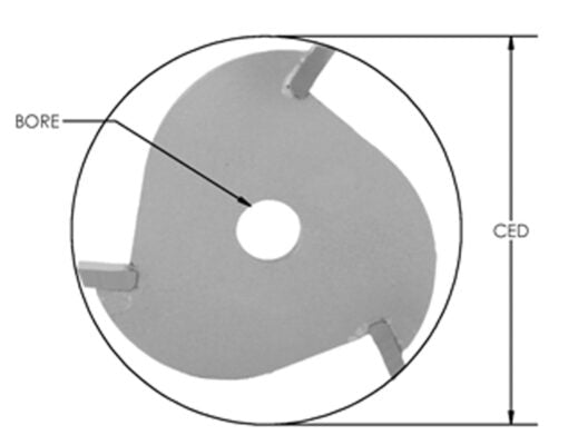 Slot Cut 1/4 K X 1 7/8 Cd X 5 /16 B X 3 Wing