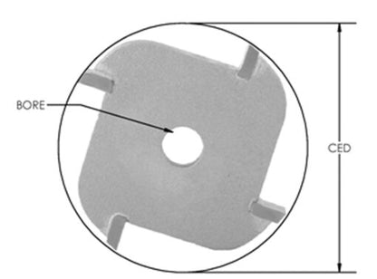 Slot Cut 1/4 K X 1 7/8 Cd X 5 /16 B X 4 Wing