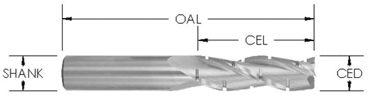 Cb Upcut 3/4 Cd X 1 1/2 Cl X 3/4 Shk X 4 Oal X 3 Fl