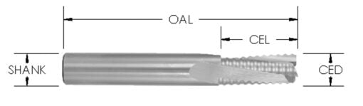 3 Fl Sl Up Ruf 1/2 Cd X 1-3/4 Cl X 1/2 Shk X 4"