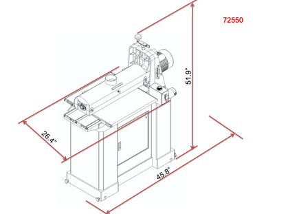 25-50 DRUM SANDER WITH CLOSED STAND