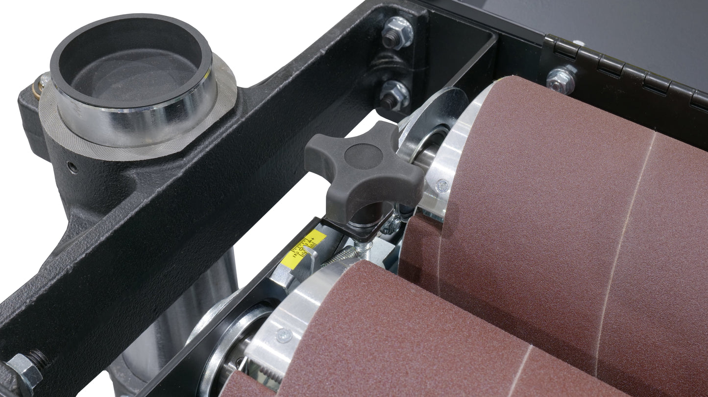 37X2 DOUBLE DRUM SANDER WITH CASTERS