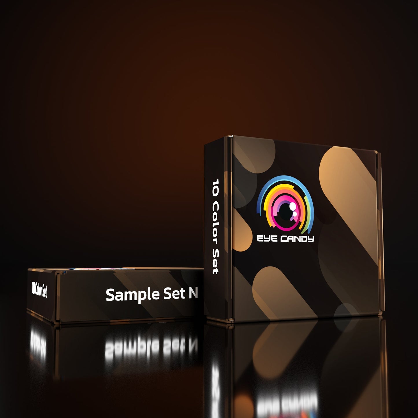 10 Color Pigment Powder Variety Pack Set N - Black / Brown / Grey