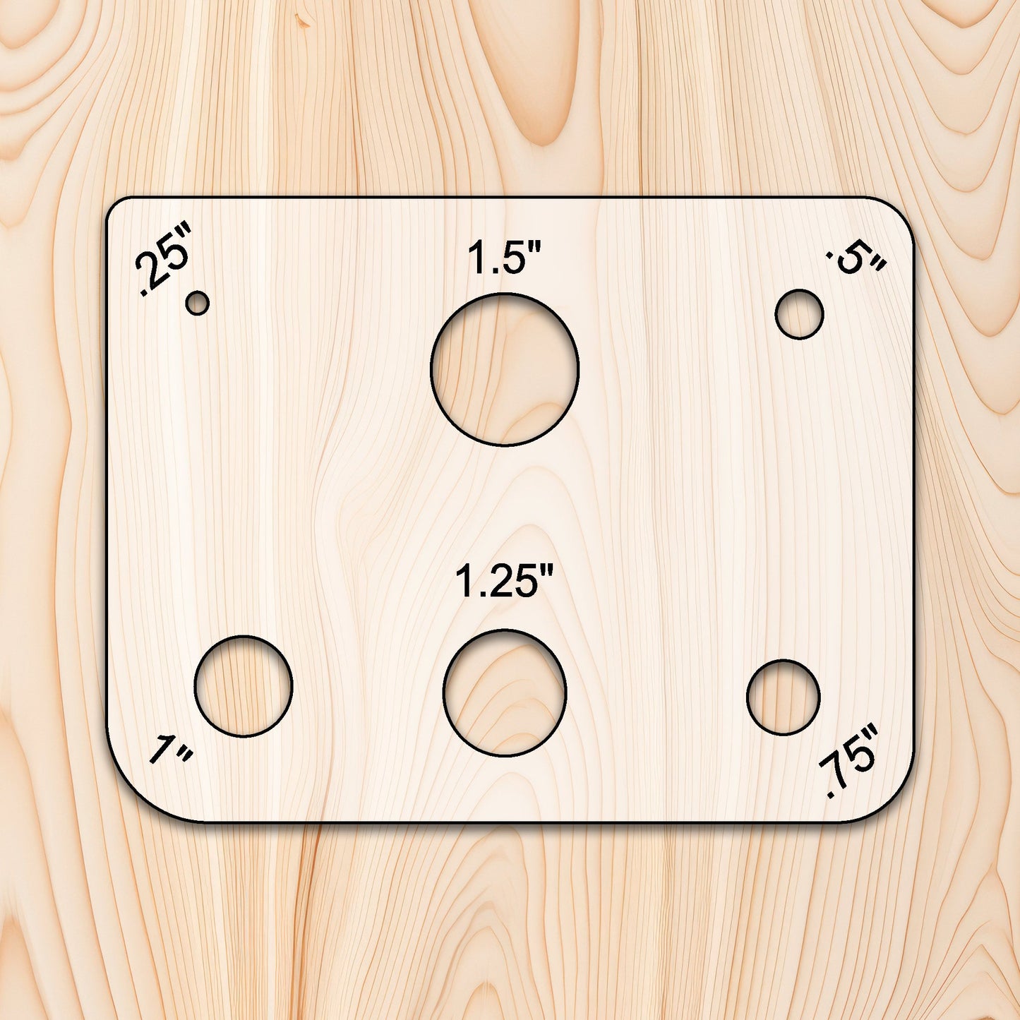 Small Hole and Radius Acrylic Template