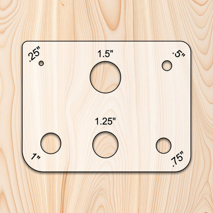 Small Hole and Radius Acrylic Template