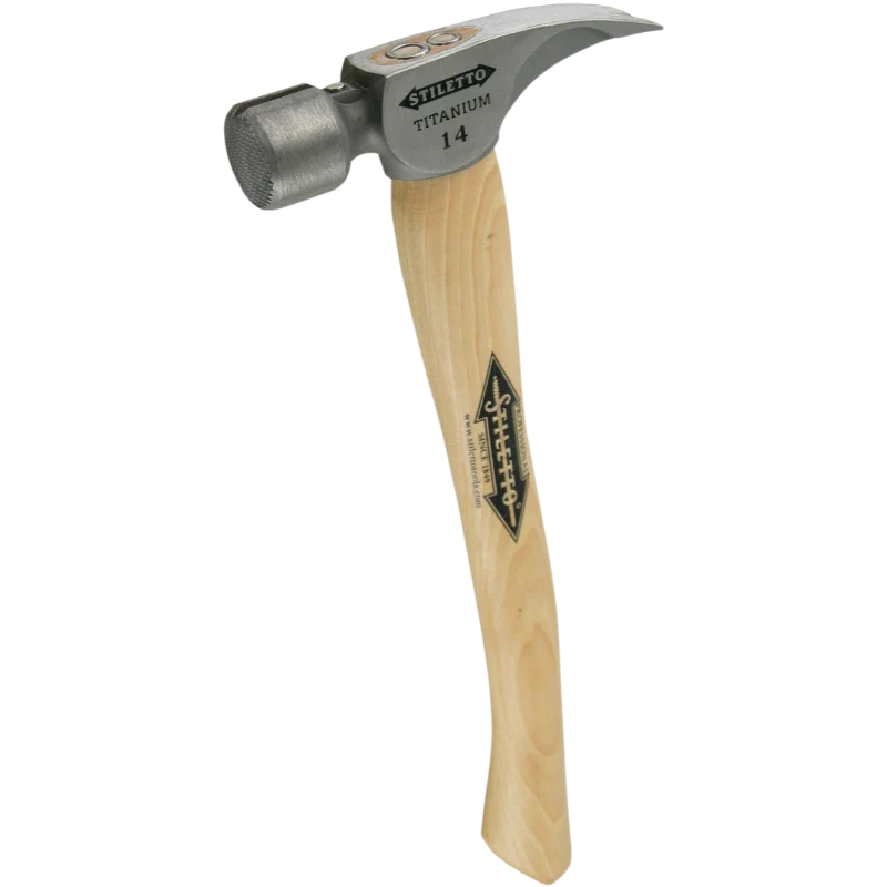 Stiletto TI14MC Titan 14oz Titanium Framing Hammer Milled/Curved 16" Hickory - Norfolk Wood Shop