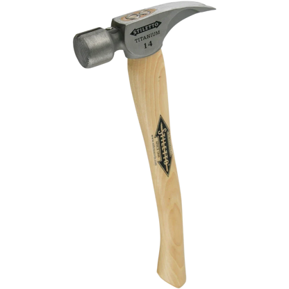Stiletto TI14MC Titan 14oz Titanium Framing Hammer Milled/Curved 16" Hickory - Norfolk Wood Shop